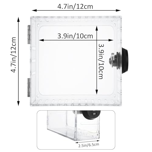 YOUNTHYE 2PCS Thermostat Lock Box with Key Square Thermostat Cover Box Universal Thermostat Lock Box Clear Thermostat Guard for Wall AC Lock Box Cover with Key 5.5 x 5.5 x 2.56 inch - Thumbnail 2