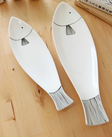 Assiette poisson grand et petit modèle pour vos repas de famille
