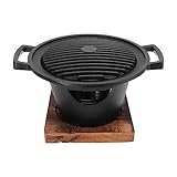 Mini Parrilla de Mesa, Parrilla Japonesa Sin Humo para Una Sola Persona, Parrilla de Carbón para Barbacoa de Picnic en Interiores y Exteriores