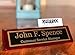 Name Plate for Desk Engraved in USA by Griffco Supply | Desk Name Plate Personalized Plaque with Business Card Holder