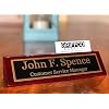 Name Plate for Desk Engraved in USA by Griffco Supply | Desk Name Plate Personalized Plaque with Business Card Holder