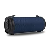 NGS Roller Tempo Mini Blue Altavoz Bluetooth Portátil 15W con Entrada USB/Audio Auxiliar/MicroSD y Batería Recargable
