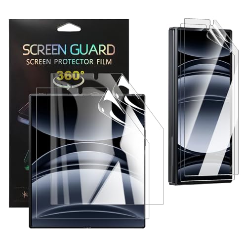 Fourmor 2 juegos para Samsung Galaxy Z Fold 6 Protector de pantalla de película de hidrogel - Paquete de 2 en el interior con protector de pantalla de TPU