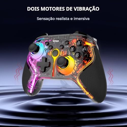 Controle para celular Bluetooth compatível com Android,IOS e PC equipado com gatilhos Hall,função Tu