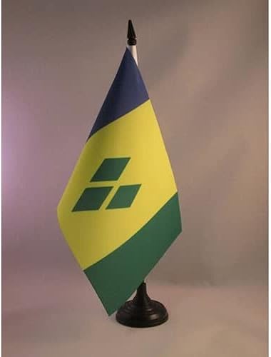 Miniatura 169 de Bandera de mesa Colombia 5'' x 8'' - Bandera de escritorio colombiana 8.3 x 5.5 in - Barra y base de plástico negro - AZ FLAG