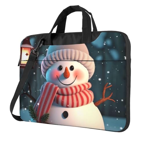 Bolso bandolera para portátil con diseño de muñeco de nieve miniatura 1