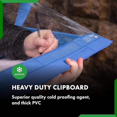 Blue Letter Landscape Waterproof Clipboard - Premium PVC Material [18-Month Warranty] (Letter Landscape)