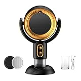 KIPPDURO Portable Range Hood, Smoke Eliminator Purifier Indoors, Detachable Smokeout Fan for Indoor BBQ,Hot Pot,cooking,Extractor Hood(Black-gold)