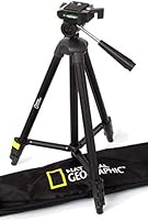 NATIONAL GEOGRAPHIC Phototripod Kit Small, with Carrying Bag, 3-Way Head, Quick Release, 4-Section Legs Lever Locks,...