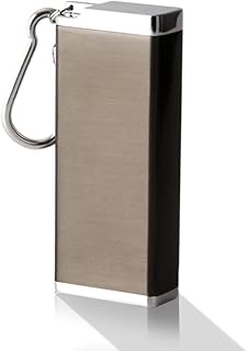 携帯灰皿 灰皿 アルミ 小物いれ ピルケース カラビナ付き 耐湿防圧 携帯型 (ブラック) ポータブル アッシュトレイ アウトドア 大容量 密閉 応急処置 頑丈 携帯用灰皿(ブラック) 軽量 携帯用シガレットケース 3.8*1.95*9.3cm