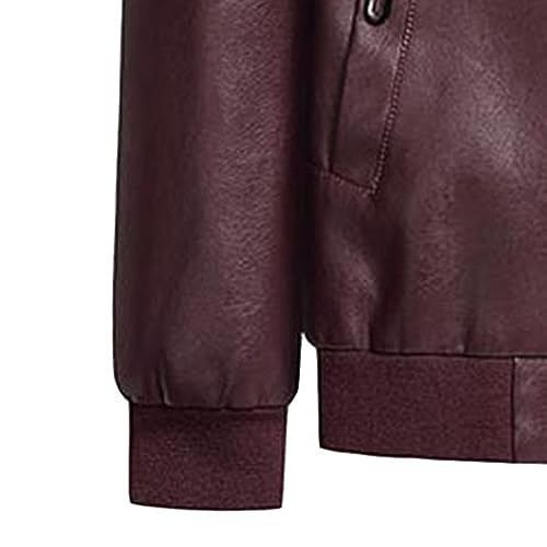 Chaqueta Bomber de Cuero Sintético para Hombre miniatura 4