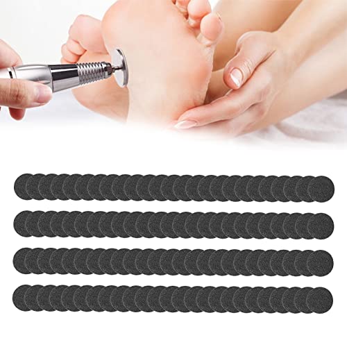 100Pieces Replacement Sandpaper Discs for Electric Foot File Callus Remover MachineSandpaper Pad Disks Replaceable for Men Women Dead Cracked Hard Skin Adjustable Speed Callus Remover Tool (120#)