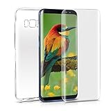 Amoner Galaxy S8 Plus screen protector, Scratchproof Tempered Glass Film + Shatterproof Phone Case for Samsung S8 Plus, 6.2in, Transparent