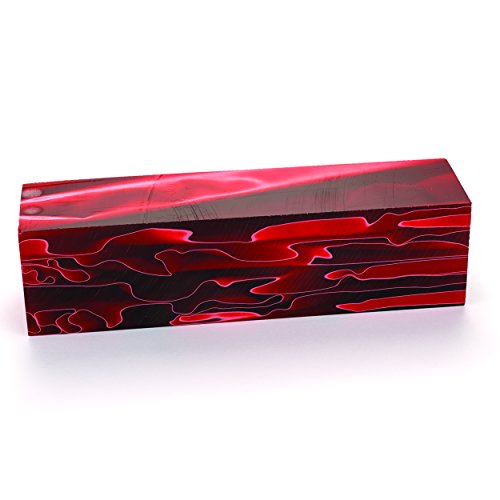 WOODRIVER Acrylic Turning Stock Ruby Waters 1-1/2