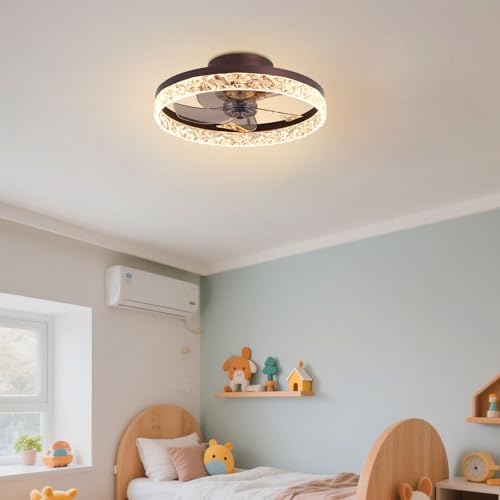 Plafonnier ventilateur de plafond télécommandé avec lumière modulable - 3