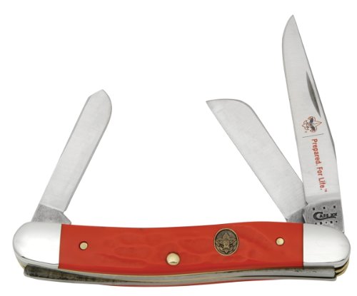 Case Cutlery 7999 Boy Scouts of America Medium Stockman Rough Red Synthetic Handle