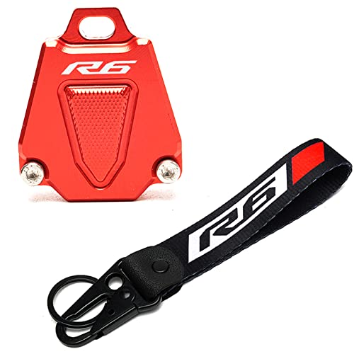 MOWOK Fit For YZFR6 YZF R6 Key Shell Keychain, (Red)