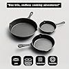 Cast Iron Skillet Set 3 Pieces- 6", 8", 10" Pre-Seasoned Skillets | Heavy Duty Heat Retention Cookware for Stovetop, Oven & Grill | Non-Stick, Rust-Resistant Frying Pan Set #4