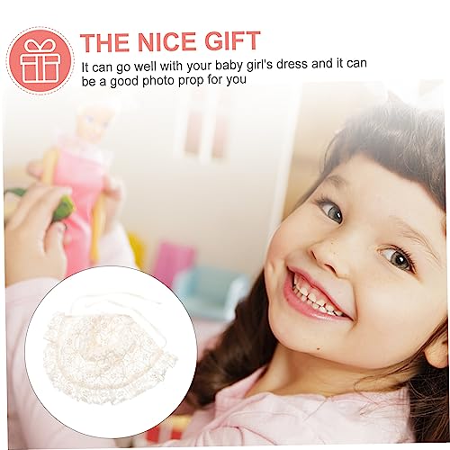 Girl Lace Bonnet Sun Hat for Toddlers Lightweight and Breathable Lace Design for Daily Use and Special Occasions Beige3
