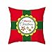 Poszewka na poduszkę na Boże Narodzenie, do domu, poszewka na poduszkę, poszewka na poduszkę, poszewka na poduszkę z motywem komiksów łoś Mikołaja, 45 x 45 cm