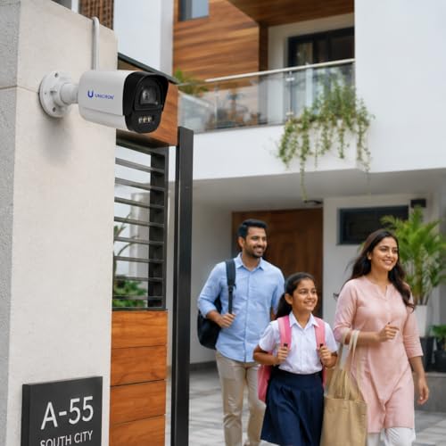 Image of UNICRON 3MP CCTV Camera for Home Outdoor & Indoor Security, Bullet Camera Full Duplex Two Way Audio, Color Night Vision, Mobile Connectivity Micro SD Storage