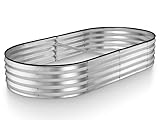 Galvanized Raised Garden Bed Outdoor // 6×3×1 ft Planter Boxes Raised Beds for Outdoor Plants, Veget