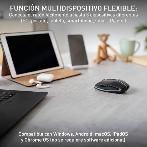 Ratón inalámbrico Bluetooth CHERRY GENTIX BT multidispositivo con precisión conmutable a pilas 5