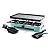 GreenLife Raclette Indoor Tabletop Grill, Healthy Ceramic Nonstick, 2-in-1 Grill and Griddle, 8 Square Nonstick Pans, Adjustable Temperature Control, Easy Indicator Light, PFAS-Free, Turquoise