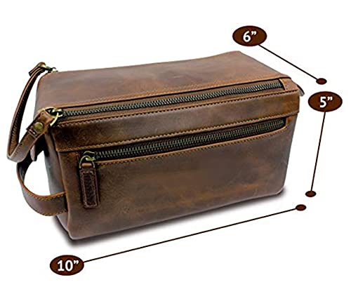 Genuine Buffalo Leather Travel Duffle Bag | Overnight Weekend Leather Bag | Sports Gym Duffel for Men Travelling Combo With Toiletry3