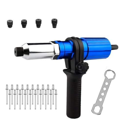 zmart 電動 リベットガン 2.4mm-4.8mm ポータブル リベット ナットガン ドリルアダプター 家庭用 プラグ イン リベット ツール ワイヤレス リベット ネイルビットツールキット リベットガン 電動工具 リベットナット ドリルアダプター 工