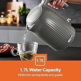 GEEPAS 1.7L Kettle & 2 Slice Toaster Kitchen Combo Set | 3000W Rapid Boil Cordless Kettle Auto Shut-Off | 1750W Toastie Machine 6 Browning Level Removable Crumb Tray Cord Storage | 2 Yr Warranty Grey - Image 5