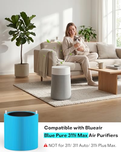 Image of Blue Pure 311i Max AllergenBlock Replacement Filter Compatible with Blue Pure 311i Max Air Purifier, Activated Carbon Filter,2 Pack