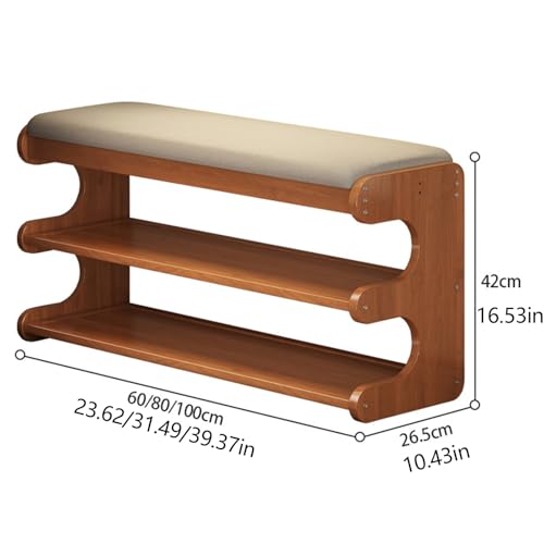 Banco de zapatos para pasillo y baño mueble organizador de calzado estrecho 3