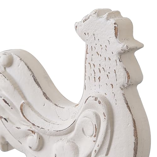 Estatua pequeña rústica de gallo para cocina 6 x 8 pulg miniatura 6