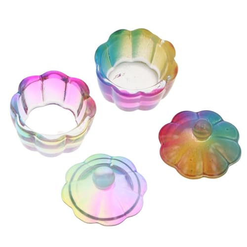 Leadigol 2 Pack Glass Dappen Dish con Tapa para Arte de Uñas miniatura 2