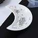 Ardax Boîte à bijoux en forme de lune - Petit plateau décoratif pour coiffeuse, assiette à dessert - Blanc