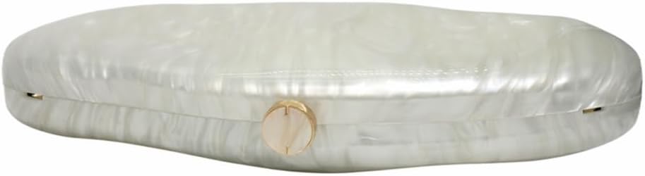 Shell Shape Acrylic Clutch Trendy Metallic Acrylic Evening Bag Shiny Egg Purses and Handbags for Women Wedding Party - Image 4