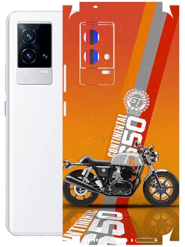 Image of AtOdds - Full Body Back Screen Guard Protector Film - Lamination Wrap Skin Sticker Compatible with IQOO 9 | Scratchproof Matte Finish (Bullet)