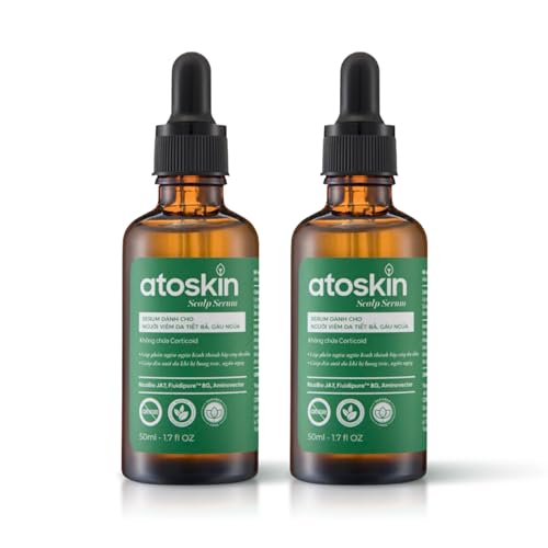 Atoskin Scalp Serum (2 Pack) – for Seborrheic Dermatitis - with Botanical Extracts, Zinc PCA &...