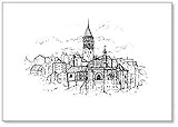 Größe: 8 cm x 5,5 cm. Kühlschrankmagnet Galata-Turm und Karakoy Quarter in der Altstadt, Istanbul