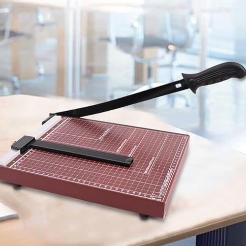 Trancheuse à papier A4 pour corriger les coupes ratées avec sa base en bois stable