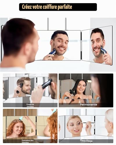 Miroir 360° suspendu réglable pliable - JUSRON