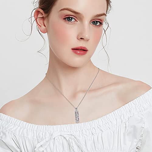 VCCWYQK Cremation Jewelry Urn Necklace for Ashes Pendant with Hollow Vial Cylinder Cremation Keepsake Memorial Lockets Ashes Holder for Women Men Pet - Image 3
