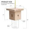 1 PCS Wood Carpenter Bee Trap for Outside - Best Bee Trap - Nature Hanging Carpenter Bee Traps Plastic Jar Outdoor - Insect Traps #5