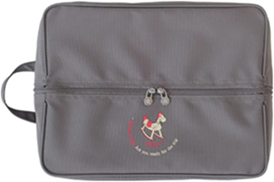 Funnymade パーティションシューズバッグ トラベルポーチ 小物入 ポーチ かわいい トラベルバッグ 旅行バッグ トラベルグッズ ケース すっきり 旅行 便利グッズ 旅行用品 Wooden Horse