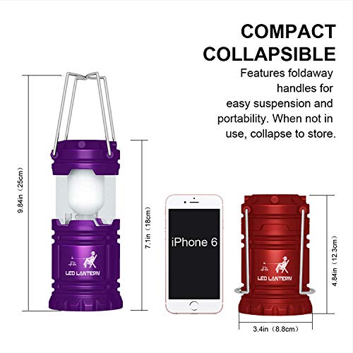 Mallome Lanterns Battery Powered Led - Camping Lantern Emergency Hurricane Lights - Portable Camp Tent Lamp Light Operated At Home, Indoor, Power Outages #TOP4