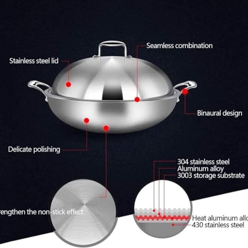 Wok de acero inoxidable diámetro 38 cm miniatura 2