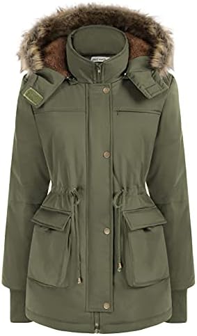 Fleece Lined Parkas Long Coats 