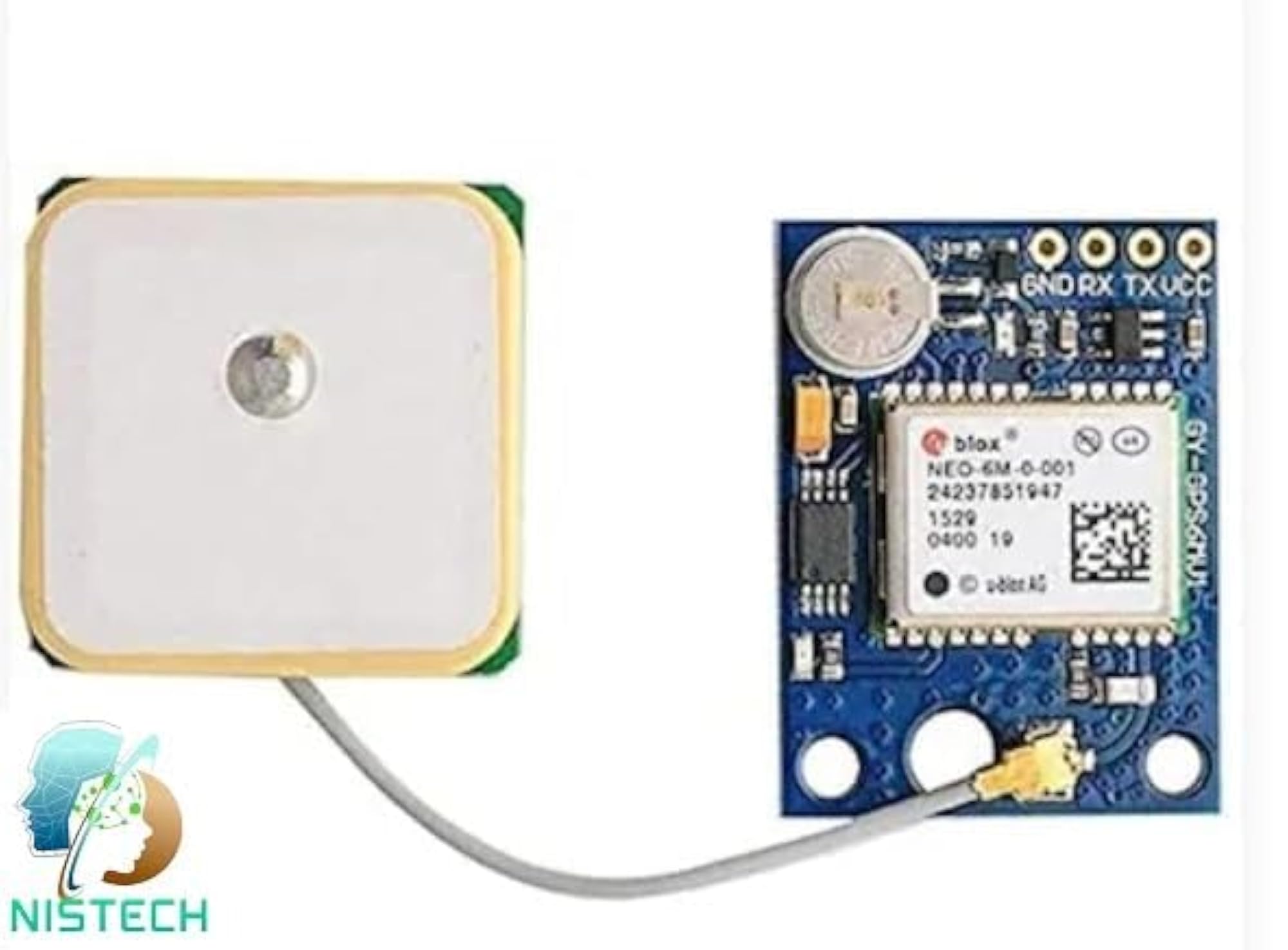 NISTECH 28dB GPS SMA Plug Ceramic Chip Patch Antenna