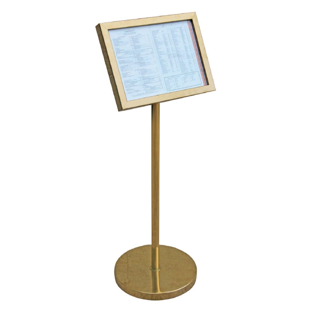 García di Pou 174.09 porta menù con supporto integrato, 27.5 x 115 cm, Oro